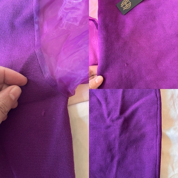 House of Harlow 1960 x Revolve Purple Puff Sleeve Top S - Picture 12 of 12